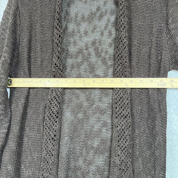 Ariat Sweater Womens SZ Medium Brown Fringe Cardigan Modern Fit Knit Long Sleeve - Picture 6 of 11